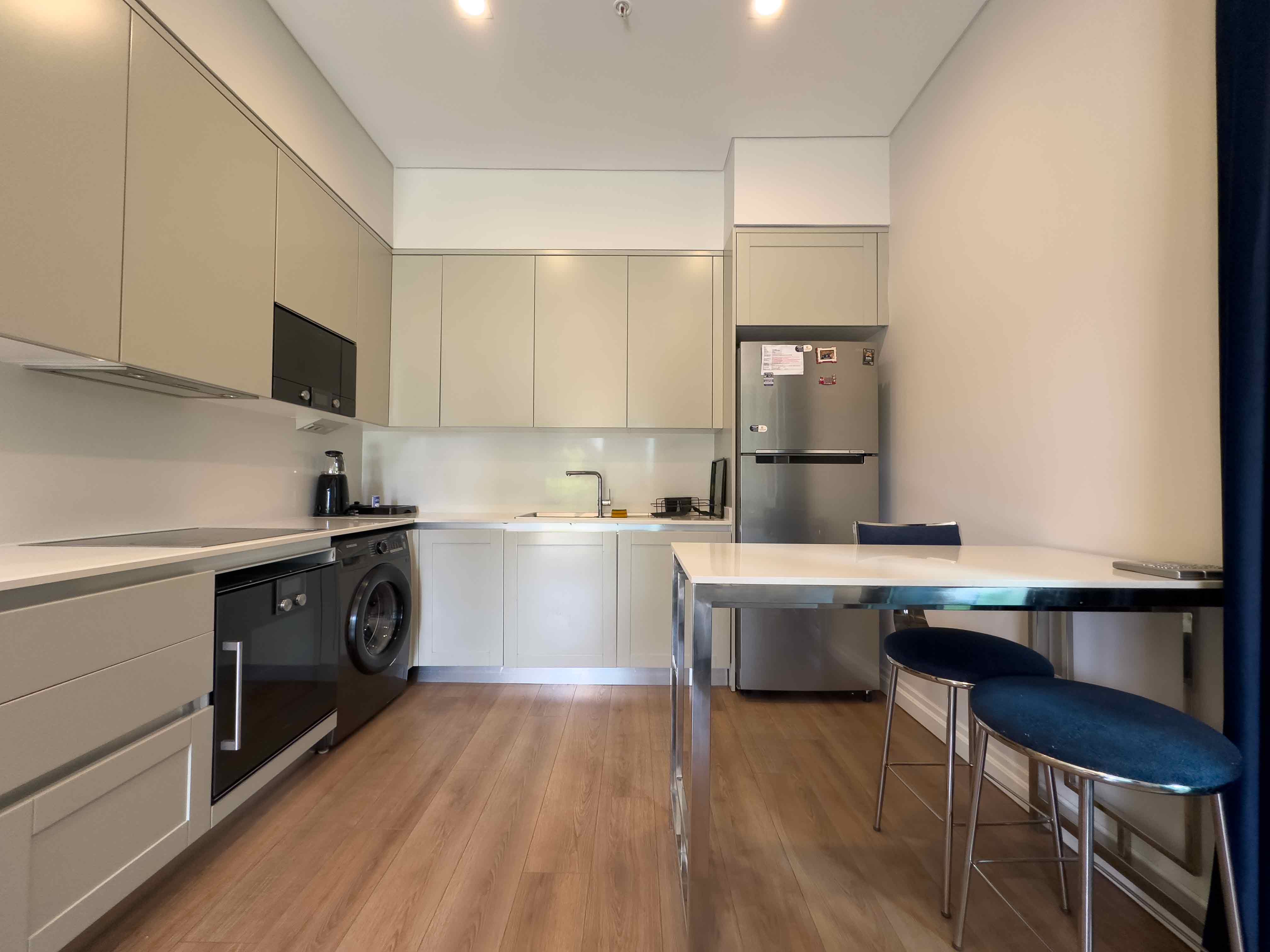 Avrupa Konutları Çamlıvadi'de Modern Eşyalı Kiralık 1+1 Bahçe Katı Daire